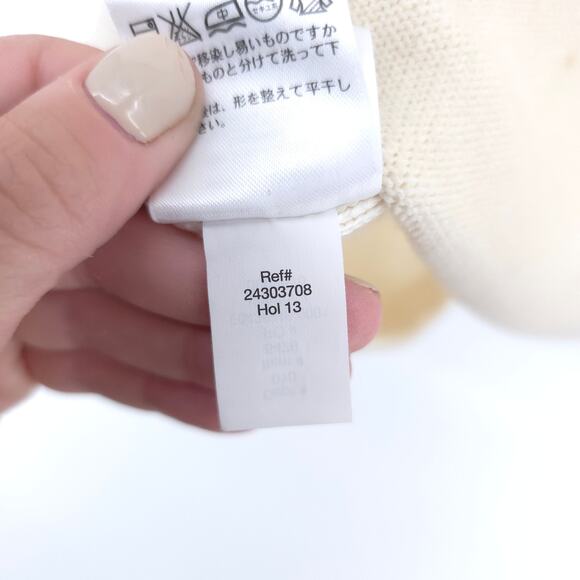 Eddie Bauer Heritage Classic XS Cream Cozy Cable Knit Hooded Sweater Rolled Hem - Picture 7 of 11